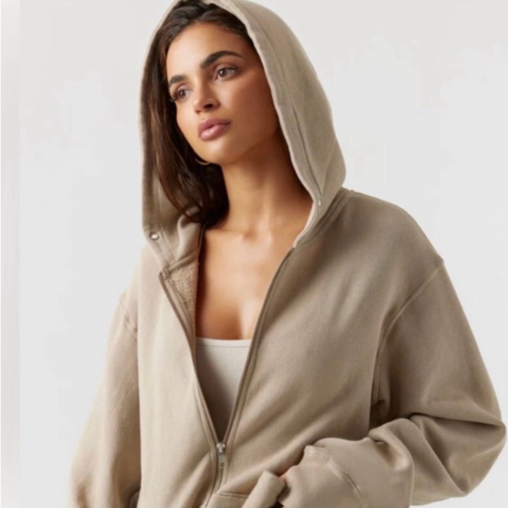 Joah brown zip hoodie